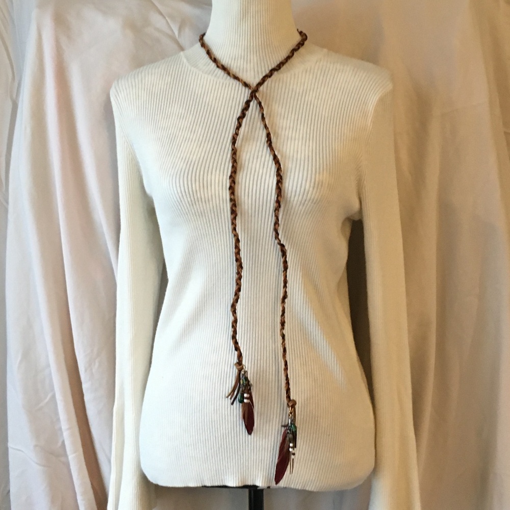 SOLD—Witches of East End Wendy's Boho Leather Lariat Necklace Handmade Replica - Picture 6 of 15